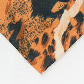 Naadloze tijger, luipaard en jaguar. Naadloze hand Fleece Deken (Hoek)