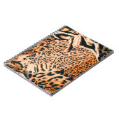 Naadloze tijger, luipaard en jaguar. Naadloze hand Notitieboek (Linkerzijde)