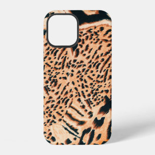 Naadloze tijger, luipaard en jaguar. Naadloze text iPhone 12 Hoesje