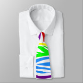 Naadloze tijger regenboog dierprint stropdas (Gebonden)