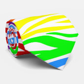 Naadloze tijger regenboog dierprint stropdas (Opgerold)