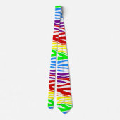 Naadloze tijger regenboog dierprint stropdas (Achterkant)