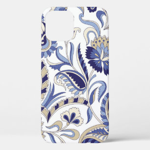 Naadloze traditionele Indiase blauwe paisley patte Case-Mate iPhone Case