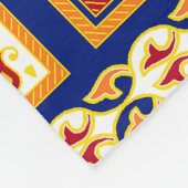 Naadloze traditionele Indische grens met pauw Fleece Deken (Hoek)