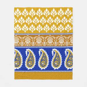 Naadloze traditionele Indische paisleygrens Fleece Deken