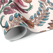 Naadloze Traditionele Mughalart, patroon, floraal, Cadeaupapier (Rol Hoek)