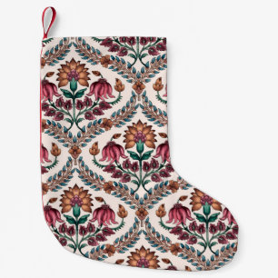 Naadloze Traditionele Mughalart, patroon, floraal, Kleine Kerstsok
