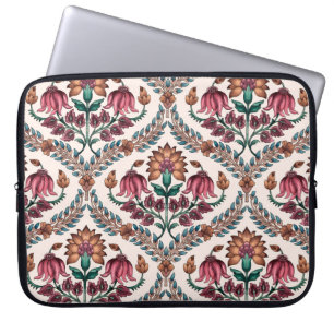 Naadloze Traditionele Mughalart, patroon, floraal, Laptop Sleeve
