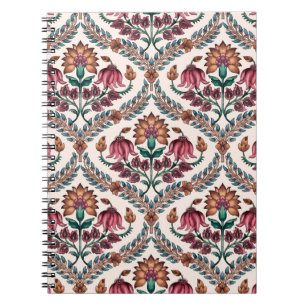 Naadloze Traditionele Mughalart, patroon, floraal, Notitieboek