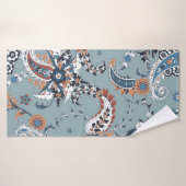 Naadloze trendy achtergrond met paisley in India Badhanddoek (Badhanddoek)