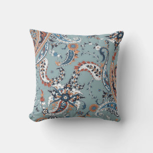 Naadloze trendy achtergrond met paisley in India Kussen