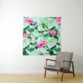 Naadloze tropische blad patroonachtergrond, retro wandkleed (In situ)