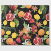 Naadloze Tropische Fruits Patroon. Exotische achte Cadeaupapier (Vlak)
