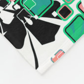 Naadloze tropische oerwoud abstracte moderne blade fleece deken (Hoek)