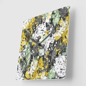 Naadloze tropische oerwoud exotische abstracte geo vierkante klok (Hoek)