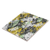 Naadloze tropische oerwoud exotische bladeren abst tegeltje (Zijkant)