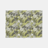 Naadloze tropische oerwoud palmtropische bladeren  fleece deken (Voorkant (Horizontaal))