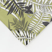 Naadloze tropische oerwoud palmtropische bladeren  fleece deken (Hoek)
