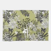 Naadloze tropische oerwoud palmtropische bladeren  theedoek (Horizontaal)