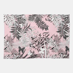 Naadloze tropische oerwoud palmtropische bladeren  theedoek