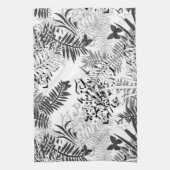 Naadloze tropische tropische de bladerenboter van theedoek (Verticaal)