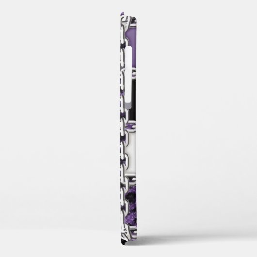 Naadloze ultraviolette luipaard en zilverketting Case-Mate iPhone case (Achterkant / Links)