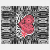 Naadloze Valentijnsdag Licht grijze rode vlek Fleece Deken (Voorkant (Horizontaal))