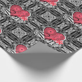 Naadloze Valentijnsdag Love oarnamental decor pa Cadeaupapier (Hoek)