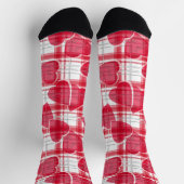 Naadloze Valentijnsdag rode harten, gevlekt Sokken (Top)