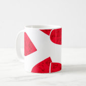 Naadloze Valentijnsdag rode harten wit patroon b Koffiemok (Voorkant links)