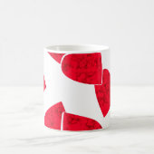 Naadloze Valentijnsdag rode harten wit patroon b Koffiemok (Center)