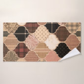 Naadloze variëteit van textureerde Marokkaanse Teg Badhanddoek (Badhanddoek)