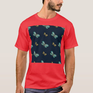 Naadloze verkutte vlinders t-shirt