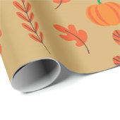 Naadloze verpakking papier Herfst blad, pompoen sp (Rol Hoek)