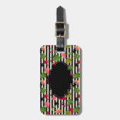 Naadloze verse vruchten Waterverf Cartoon C Bagagelabel (Voorkant verticaal)