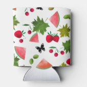 Naadloze verse vruchten Waterverf Cartoon C Blikjeskoeler (Achterkant)