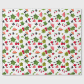 Naadloze verse vruchten Waterverf Cartoon C Cadeaupapier (Vlak)