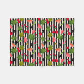 Naadloze verse vruchten Waterverf Cartoon C Fleece Deken (Voorkant (Horizontaal))