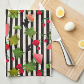 Naadloze verse vruchten Waterverf Cartoon C Theedoek (Quarter Fold)