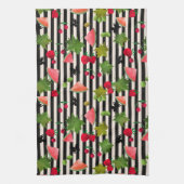 Naadloze verse vruchten Waterverf Cartoon C Theedoek (Verticaal)