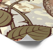 naadloze versiering in retro-stijl met schedels en poster (Hoek)