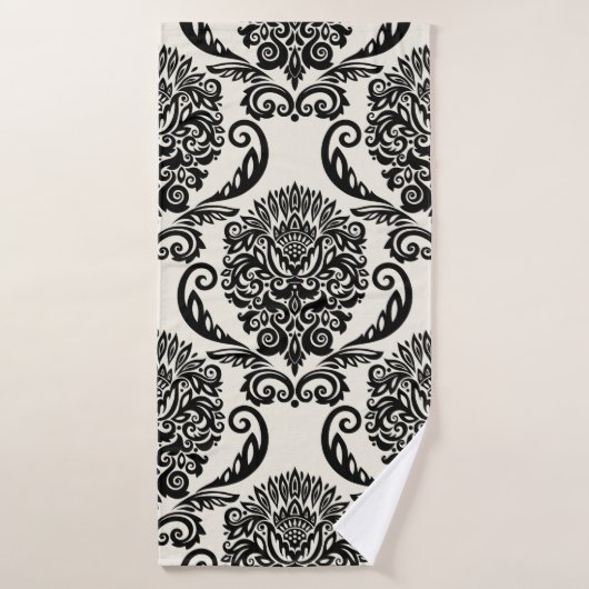 Naadloze versiering met decoratieve elementen. Fre Badhanddoek (Badhanddoek)