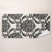 Naadloze versiering met decoratieve elementen. Fre Badhanddoek (Badhanddoek)