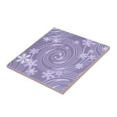 Naadloze violet zwenklavander; bloemen flora tegeltje (Zijkant)