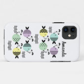 Naadloze vis abstract scandinavië moderne zee Case-Mate iPhone case (Achterkant (horizontaal))