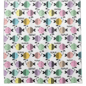 Naadloze vis abstract scandinavië moderne zee douchegordijn (Voorkant)