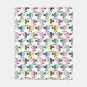 Naadloze vis abstract scandinavië moderne zee fleece deken (Voorkant)