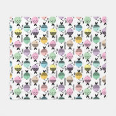 Naadloze vis abstract scandinavië moderne zee fleece deken (Voorkant (Horizontaal))