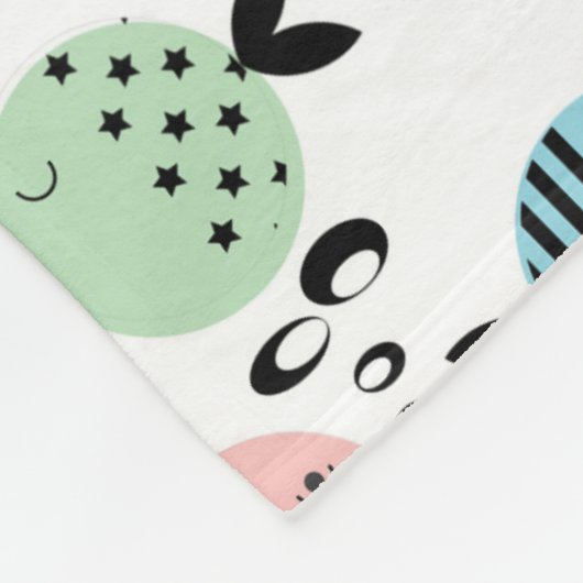 Naadloze vis abstract scandinavië moderne zee fleece deken (Hoek)