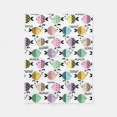 Naadloze vis abstract scandinavië moderne zee fleece deken (Voorkant)